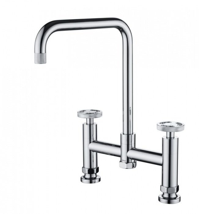 Henry Holt Chrome Bridge Mixer Kitchen Tap